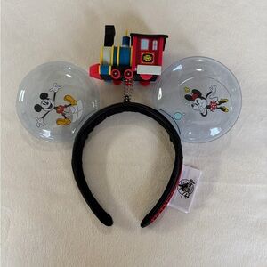 Disney parks Runaway railway Mickey Minnie ears headband